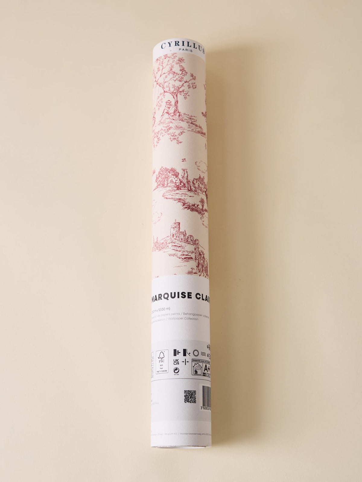 Papier peint écru esprit toile de Jouy - 2