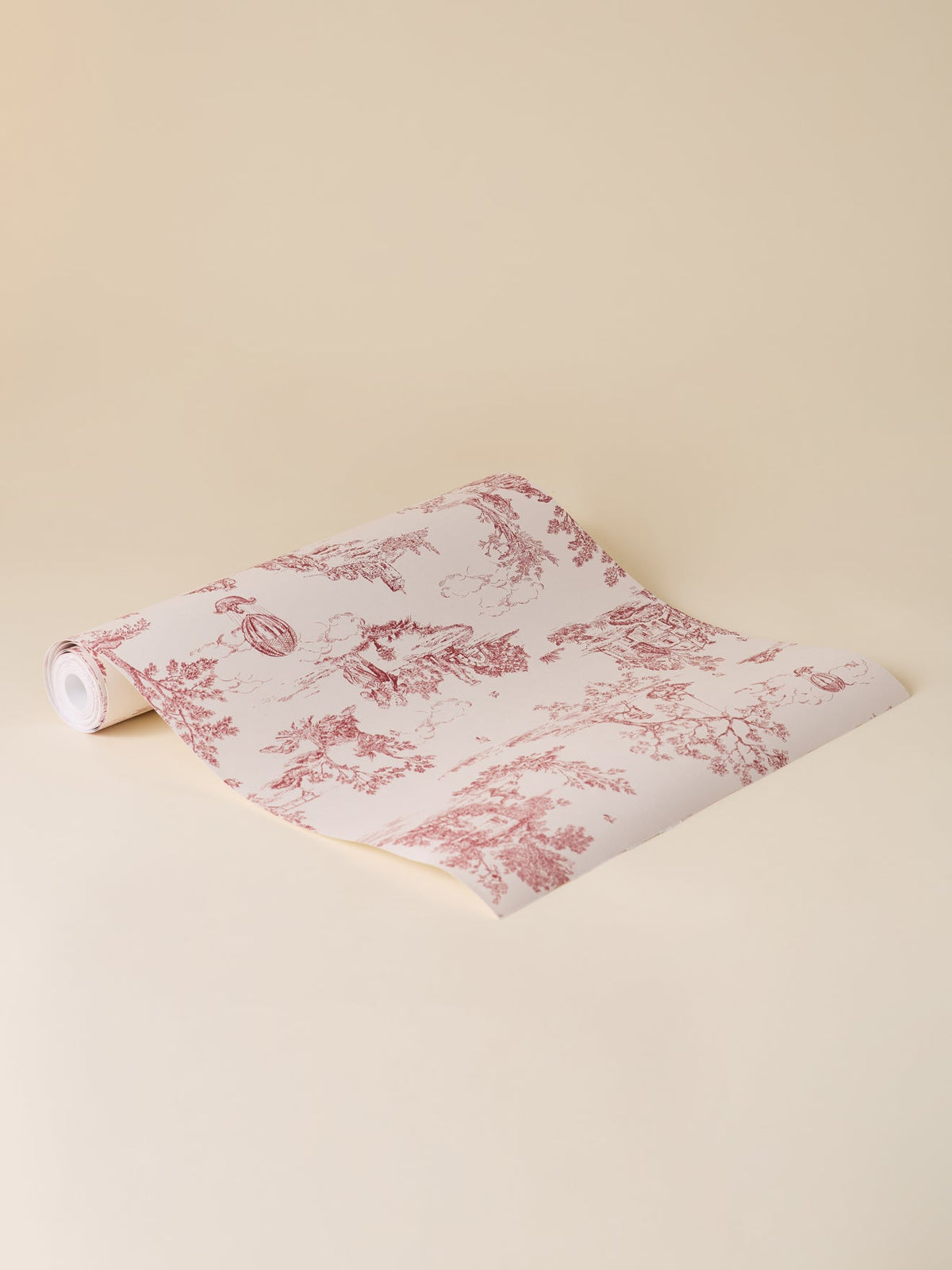 Papier peint écru esprit toile de Jouy - 1