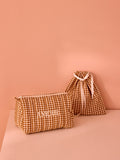 Trousse de toilette en coton vichy - 1