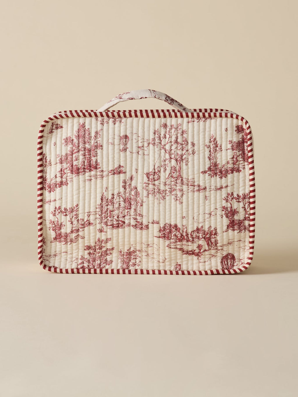 Valisette matelassée esprit toile de Jouy - 2