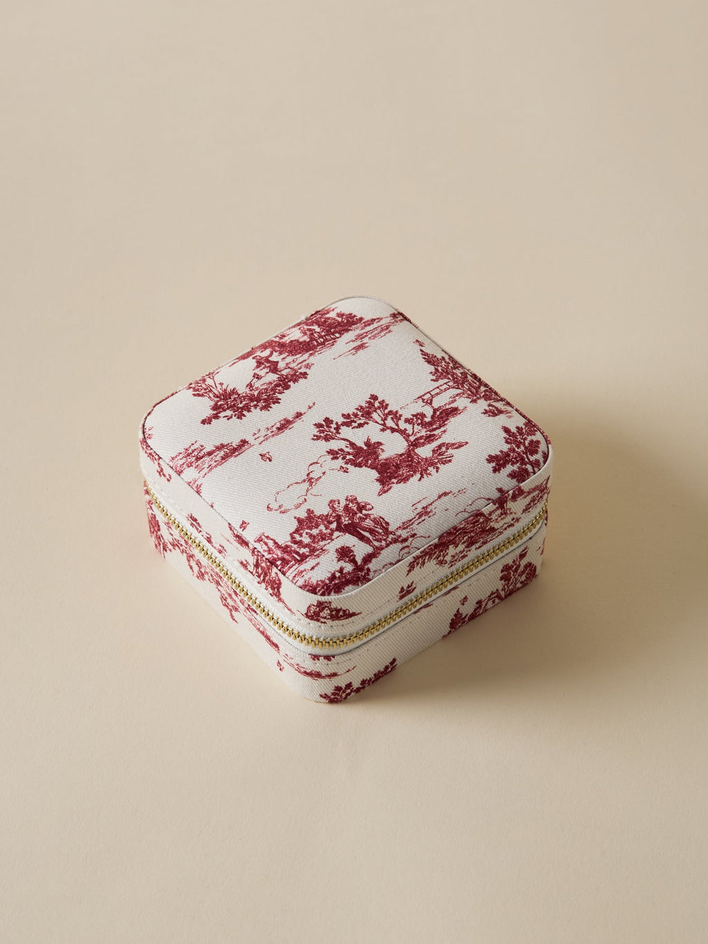 Boîte à bijoux esprit toile de Jouy - 1