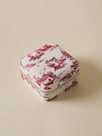 Boîte à bijoux esprit toile de Jouy - 1