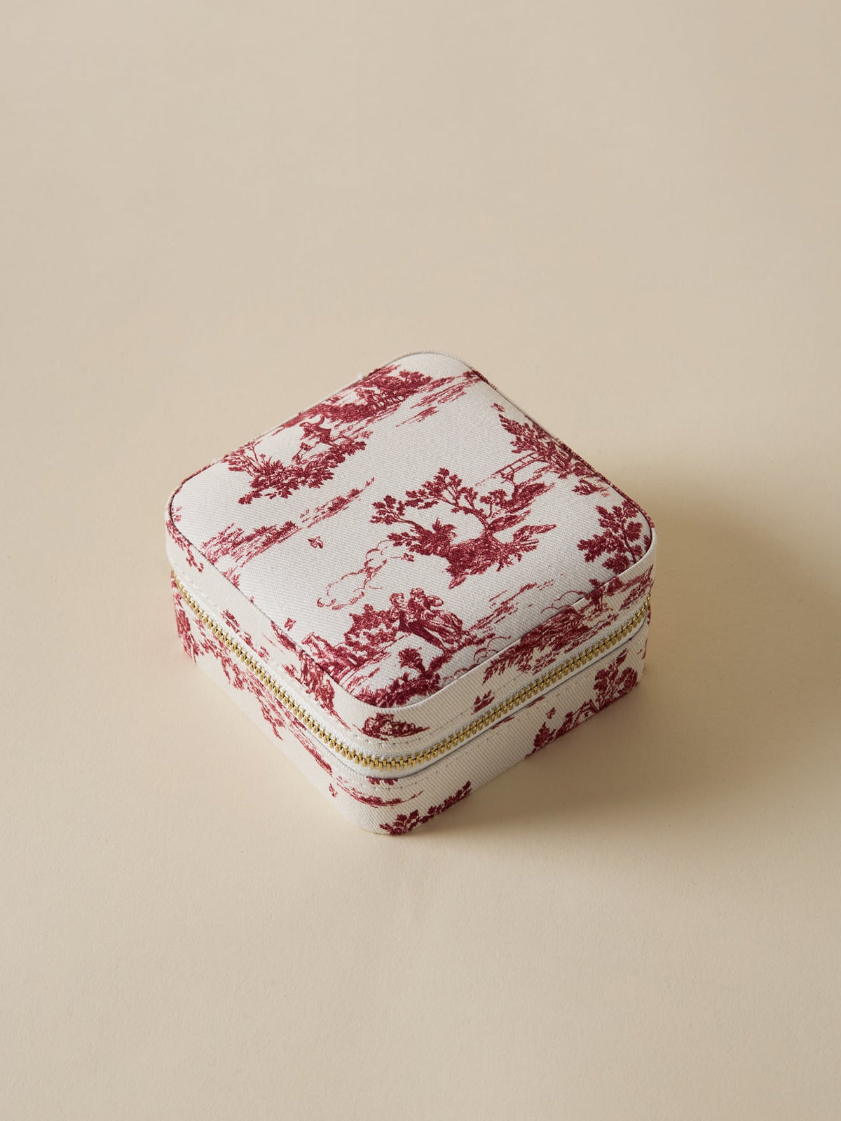 Boîte à bijoux esprit toile de Jouy - 1