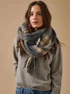 Écharpe carreaux femme - 1