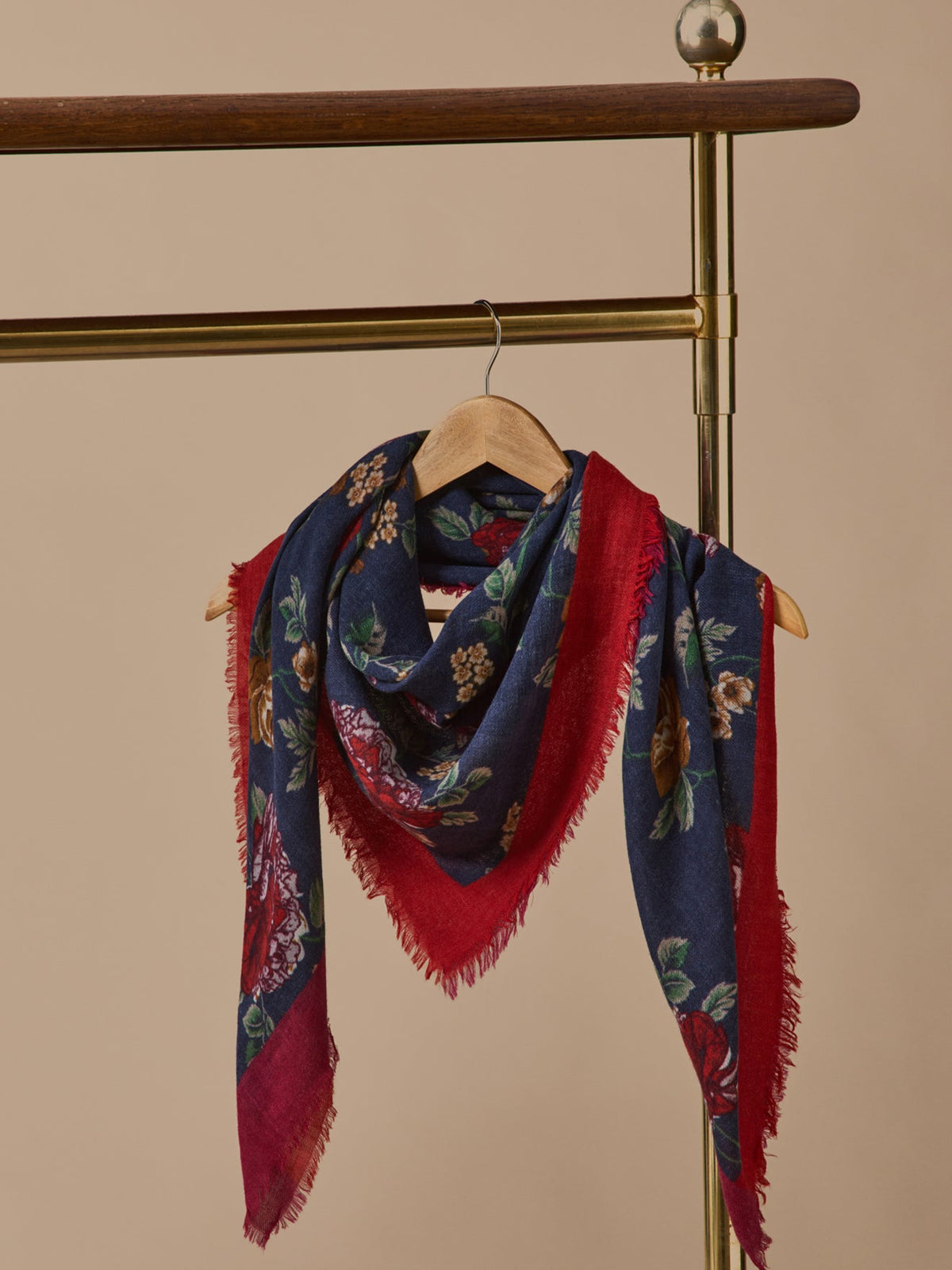 Foulard imprimé en laine femme - 2