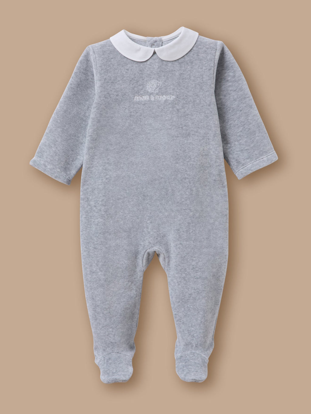 Dors-bien velours brodé Bébé - 1