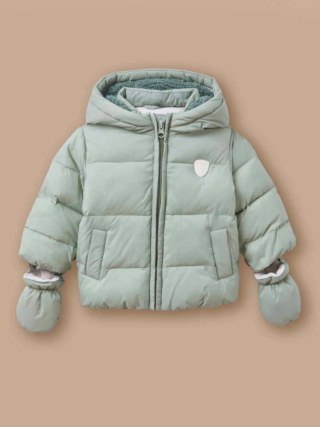 Doudoune unie doublée sherpa Bébé - 1