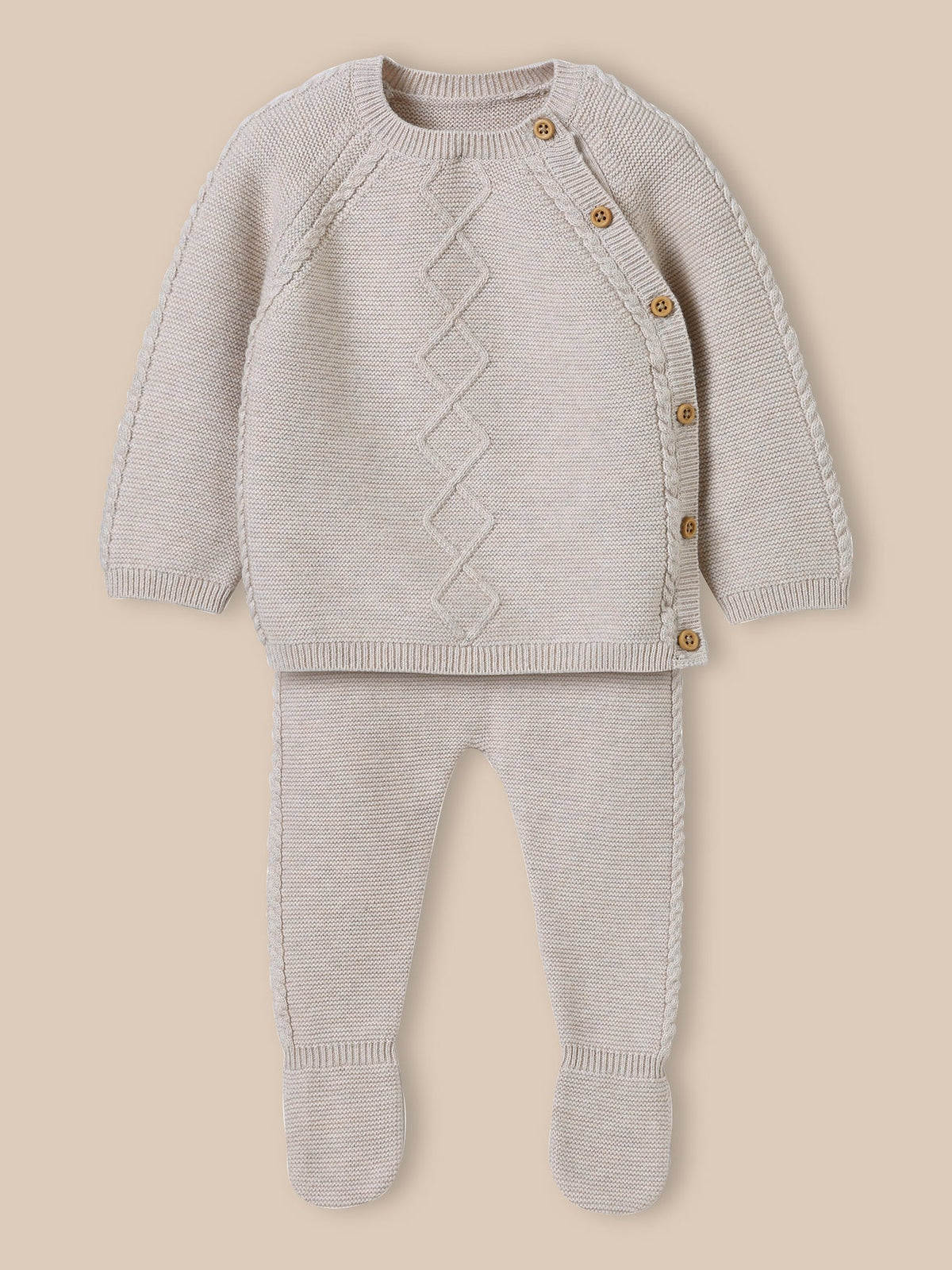 Ensemble naissance - Coton biologique et laine - 3