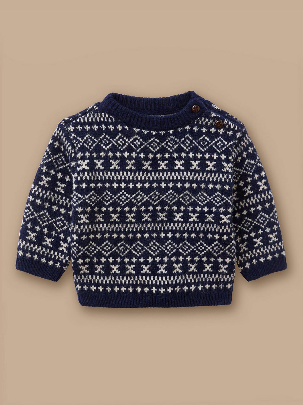 Pull jacquard en laine Bébé - 1