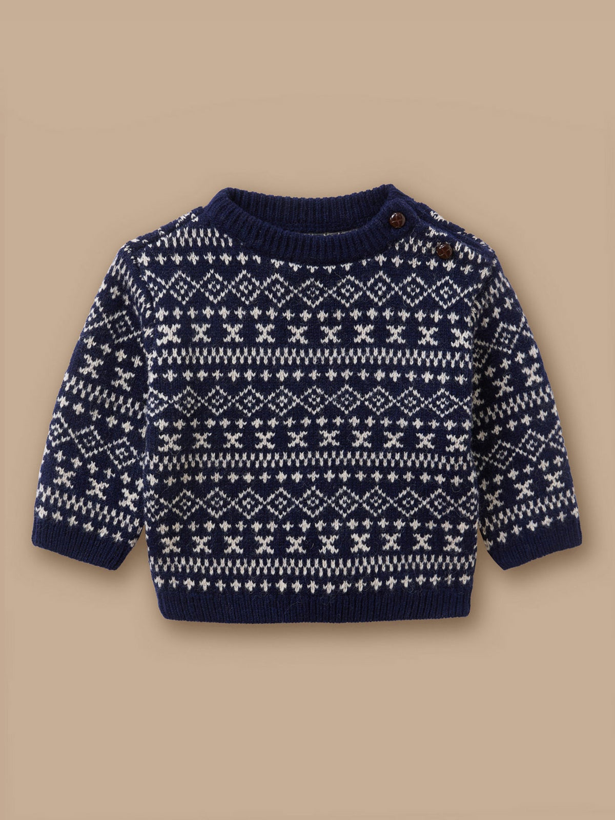 Pull jacquard en laine Bébé - 1