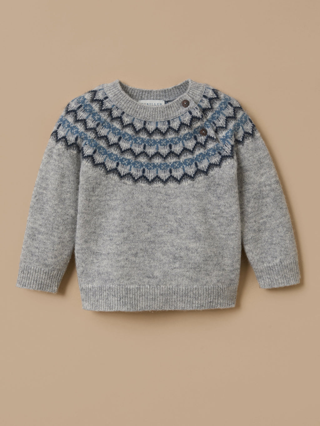 Pull laine col jacquard Bébé - 1
