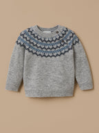 Pull laine col jacquard Bébé - 1