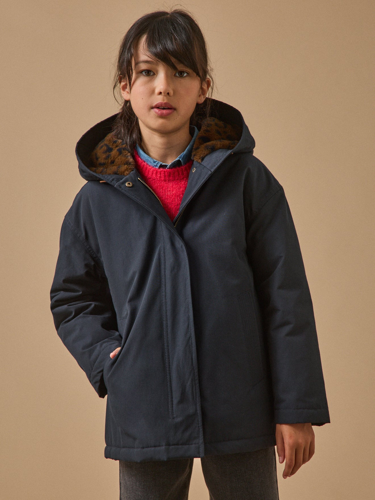 Parka doublée léopard Fille - 2
