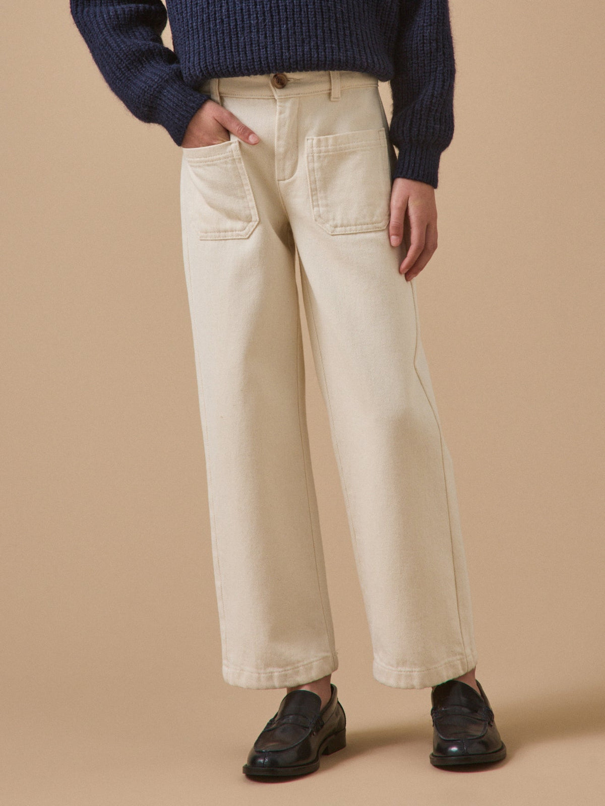 Pantalon droit Fille en denim - 3