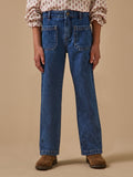 Pantalon droit Fille en denim - 1