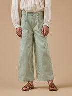 Pantalon large rayé Fille - 1