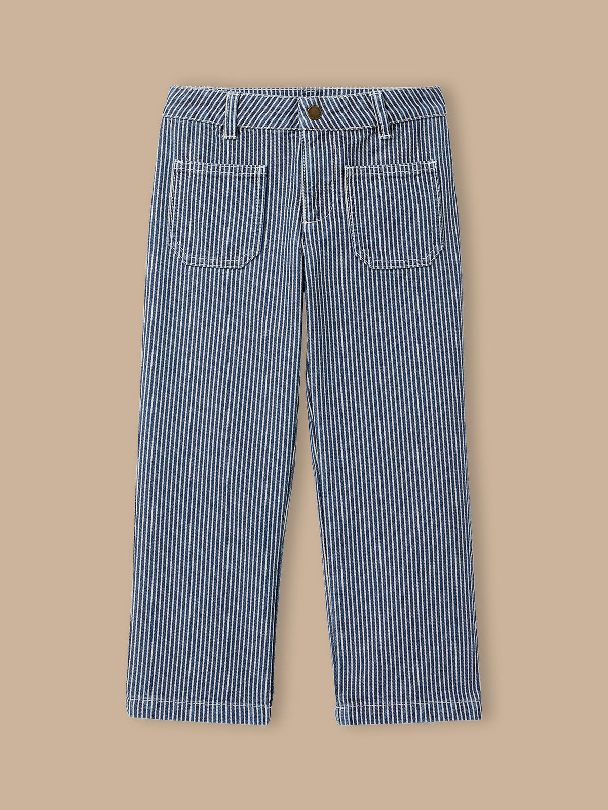 Pantalon droit rayé Fille - 1