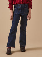 Pantalon flare Fille denim - 1