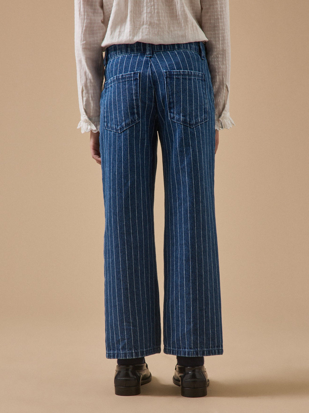 Pantalon droit rayé festonné Fille - 2