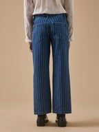 Pantalon droit rayé festonné Fille - 2