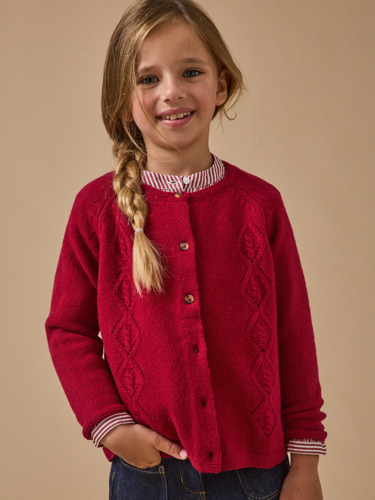 Cardigan Fille en laine mérinos - 5