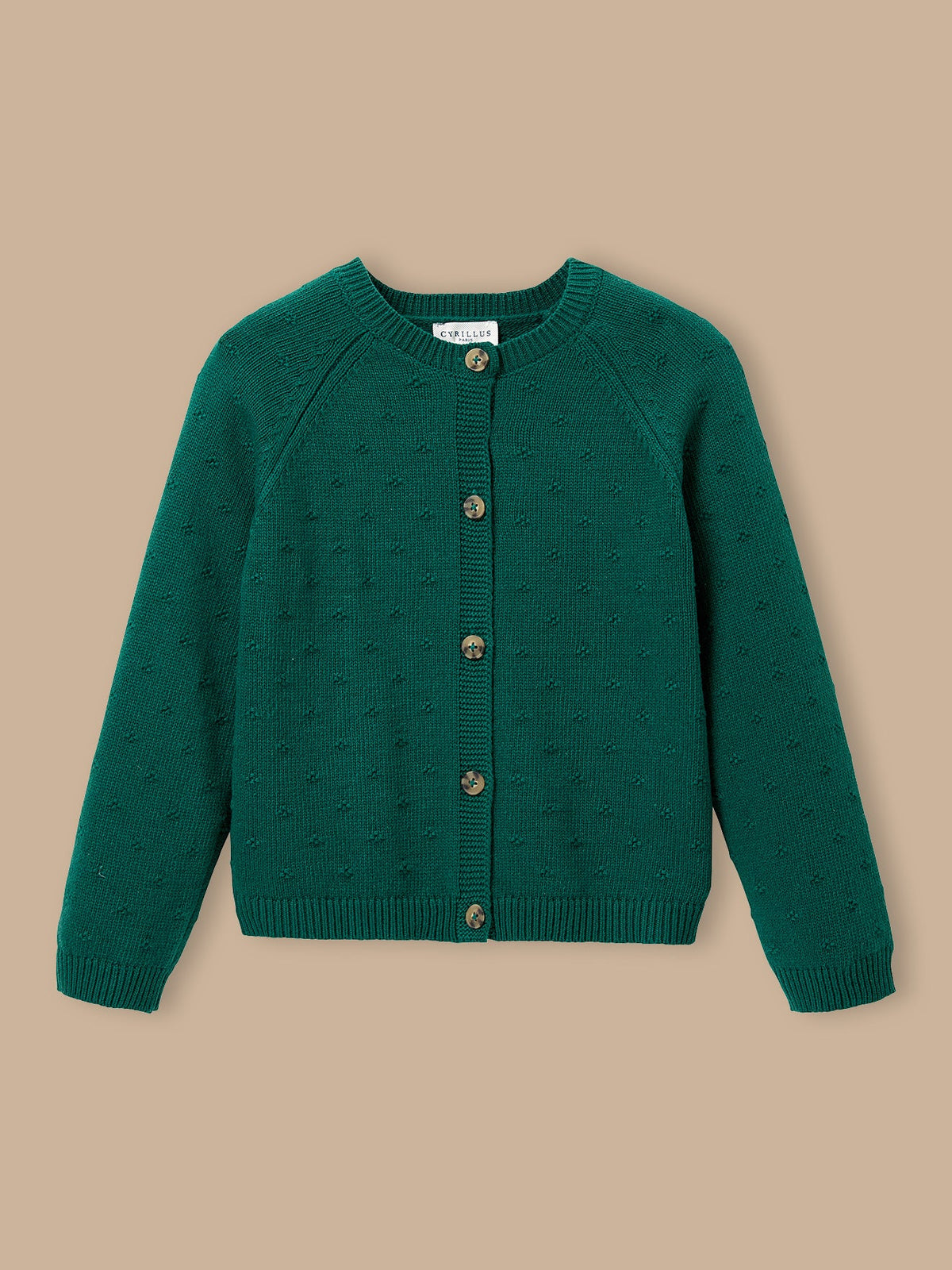 Cardigan Fille point fantaisie - 1