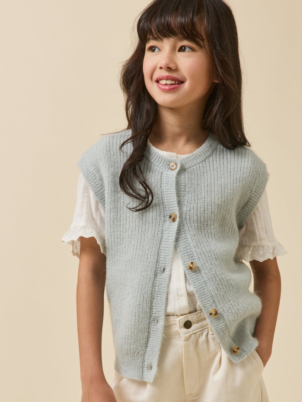 Cardigan Fille laine et mohair - 1