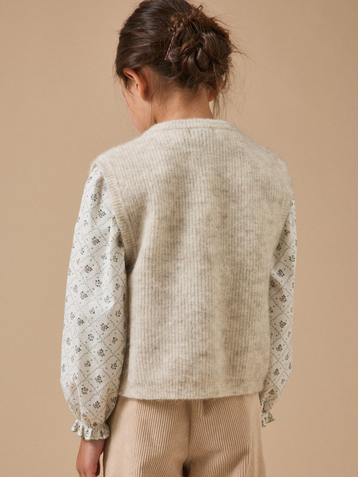 Cardigan sans manches doux Fille - 2