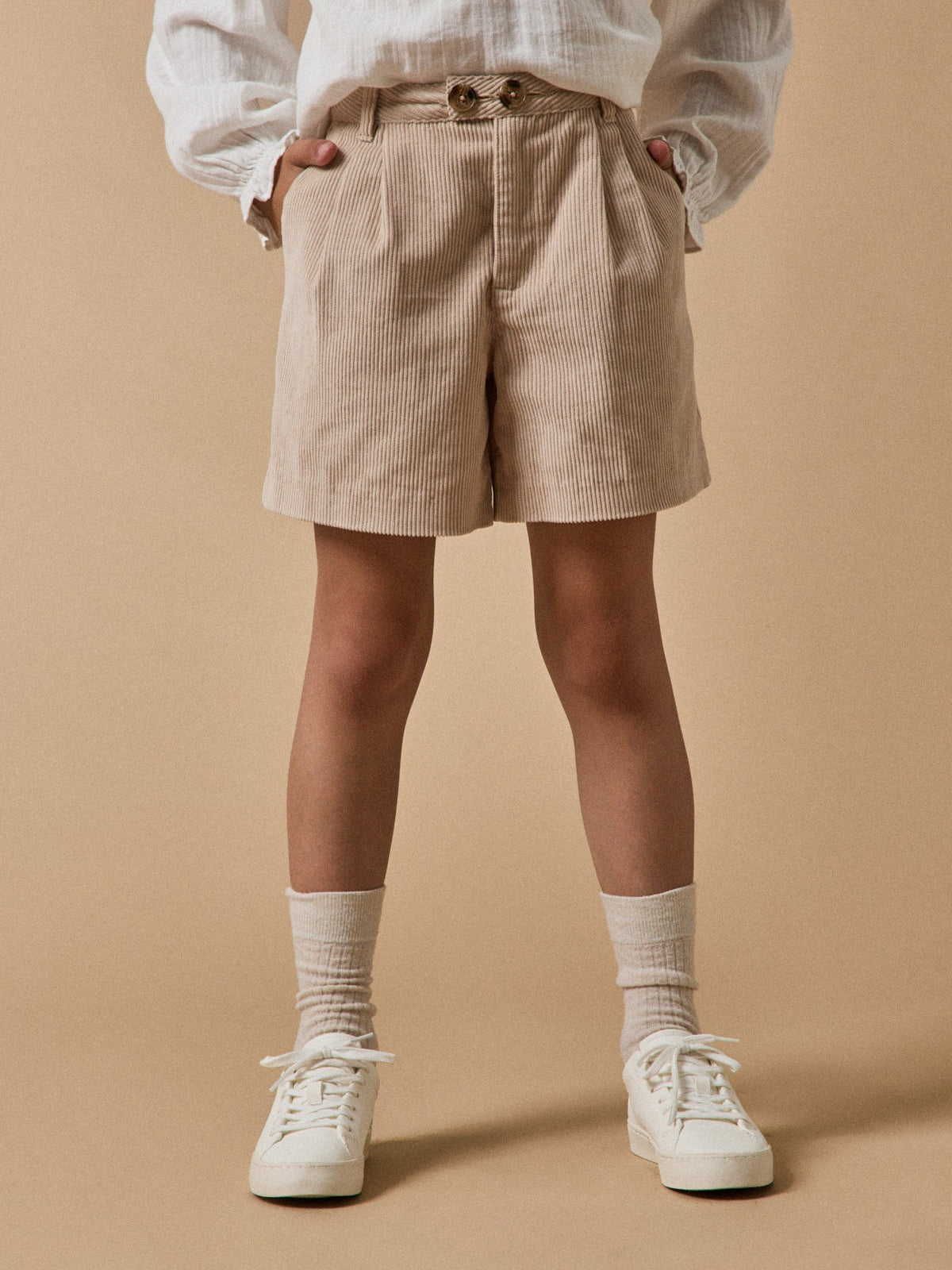 Short velours taille haute Fille - 1