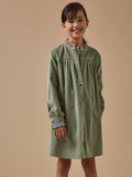 Robe chemise Fille en velours gaufré - 1