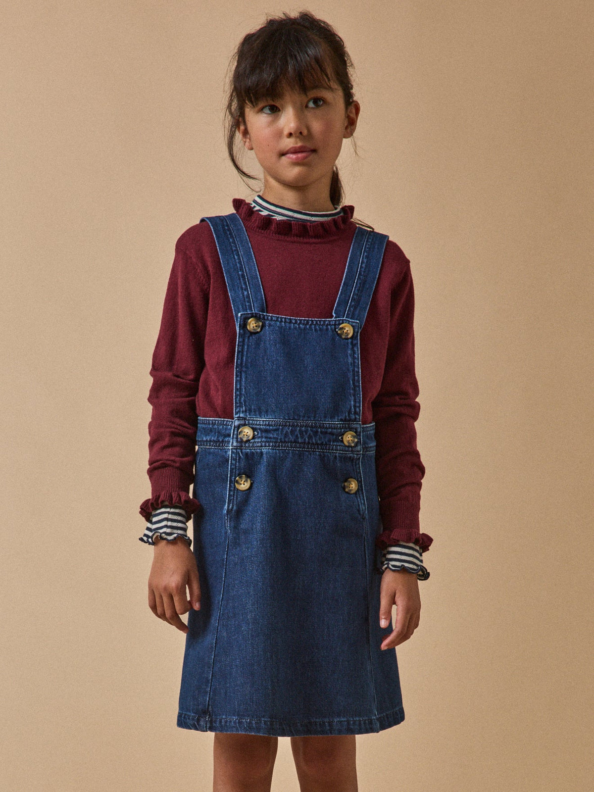 Robe tablier en denim Fille - 1