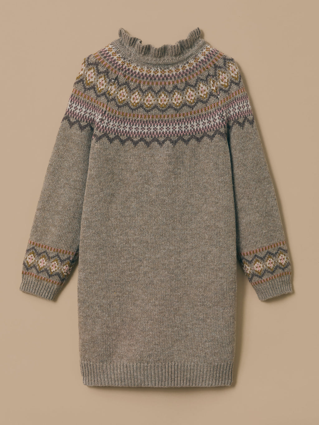 Robe jacquard en laine Fille - 2