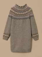 Robe jacquard en laine Fille - 2