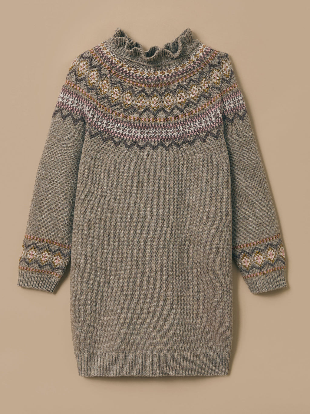 Robe jacquard en laine Fille - 1