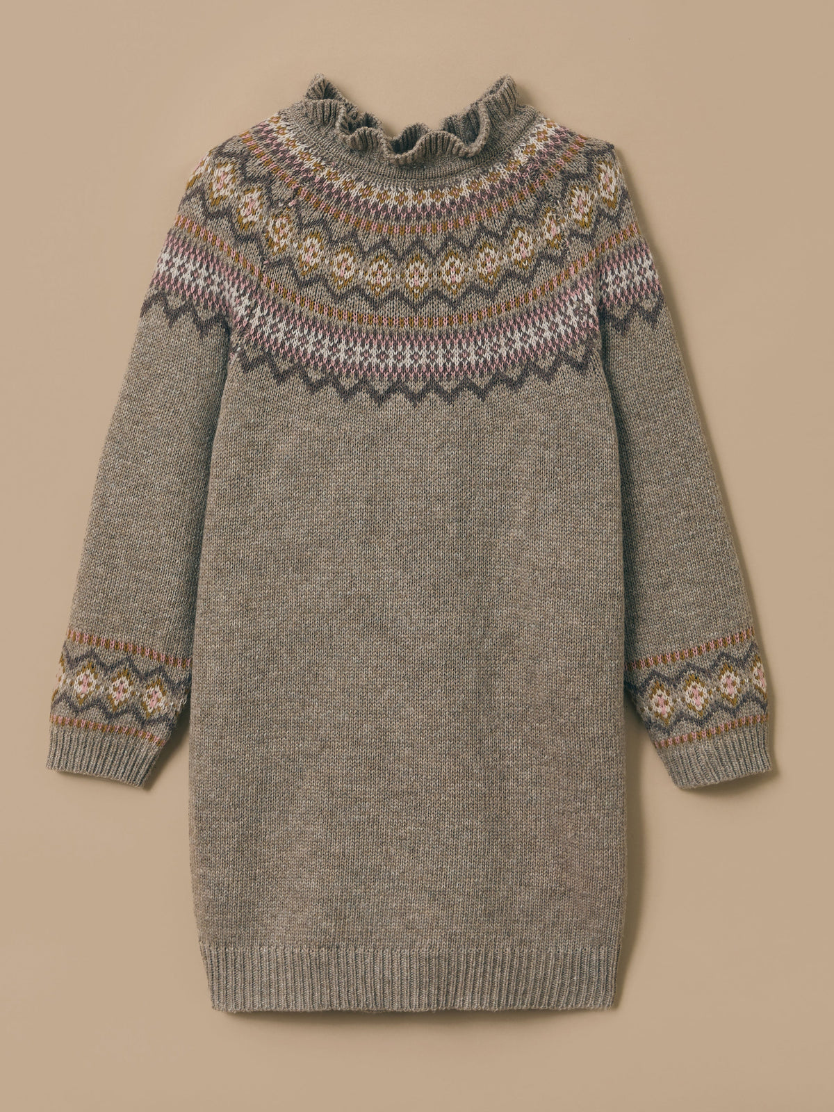 Robe jacquard en laine Fille - 1