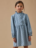 Robe imprimée en velours Fille - 1
