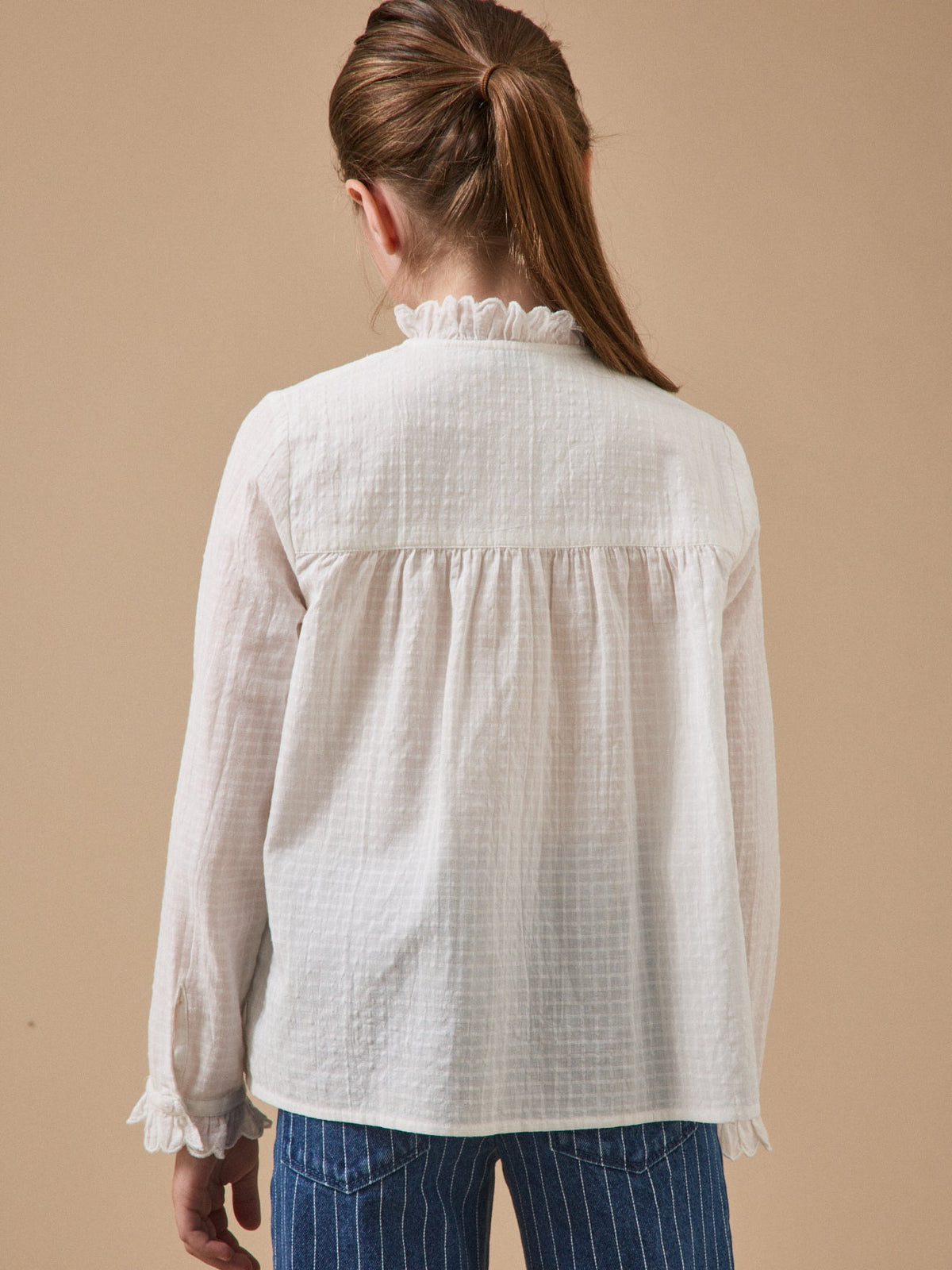 Chemise avec froufrou Fille - 2