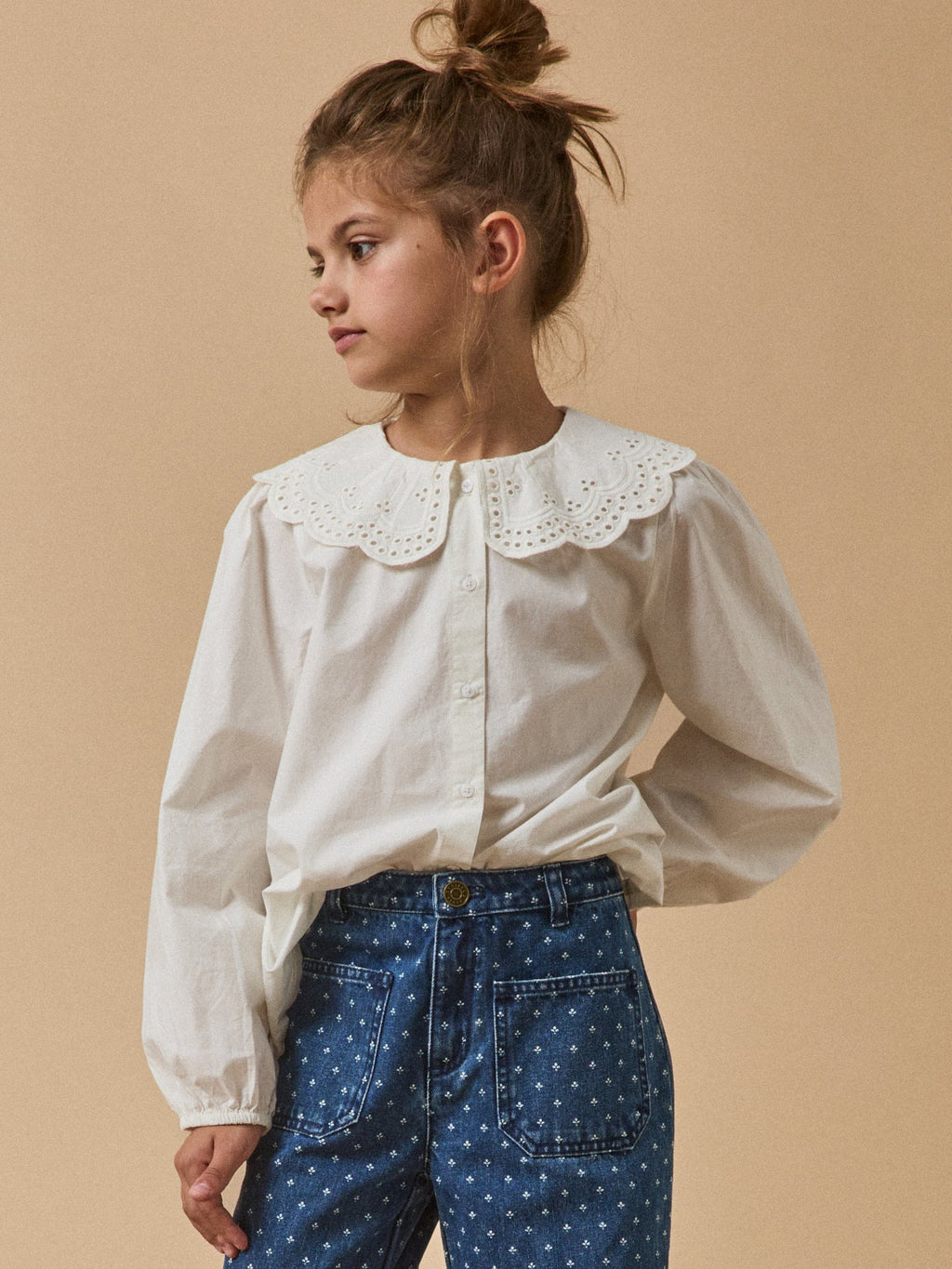 Blouse Fille maxi col - 1