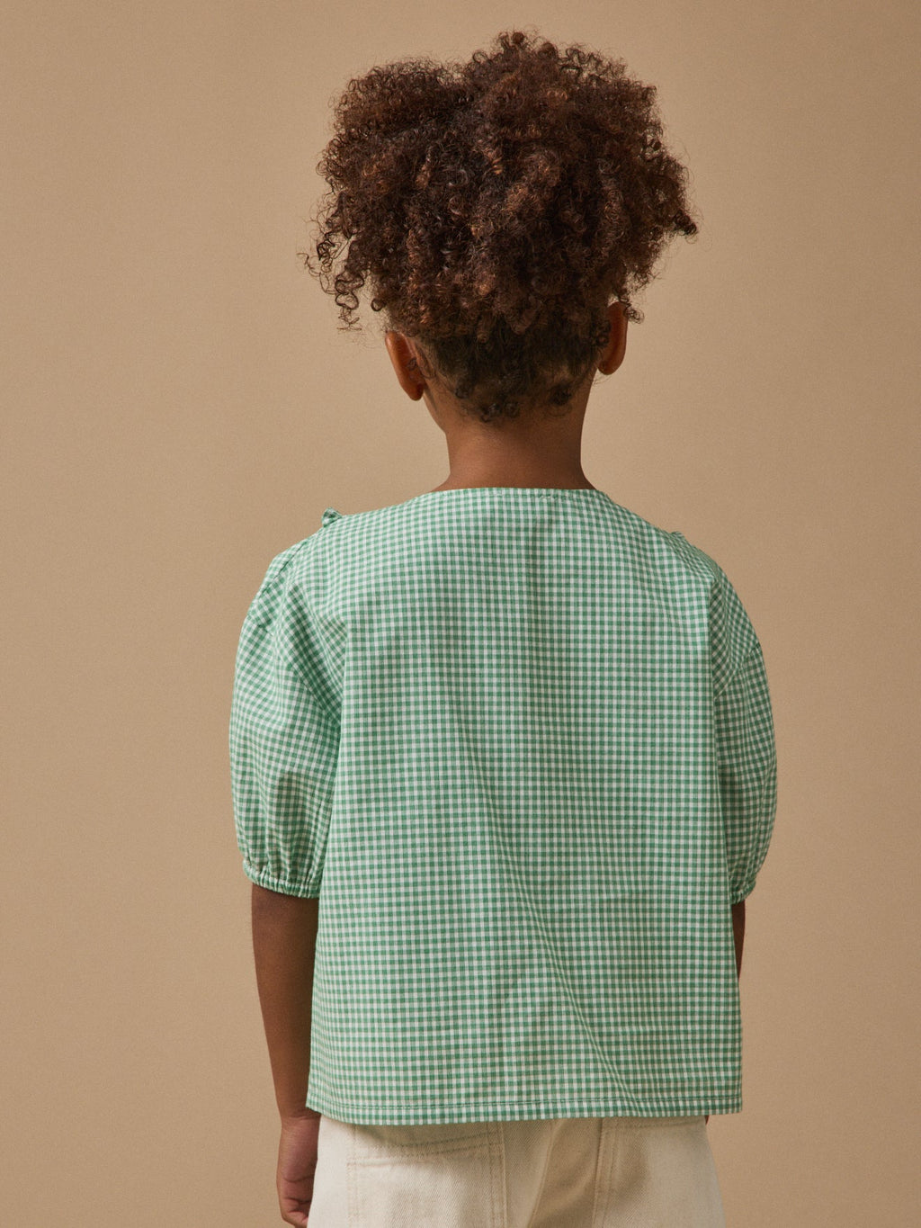 Blouse imprimée vichy Fille - 2
