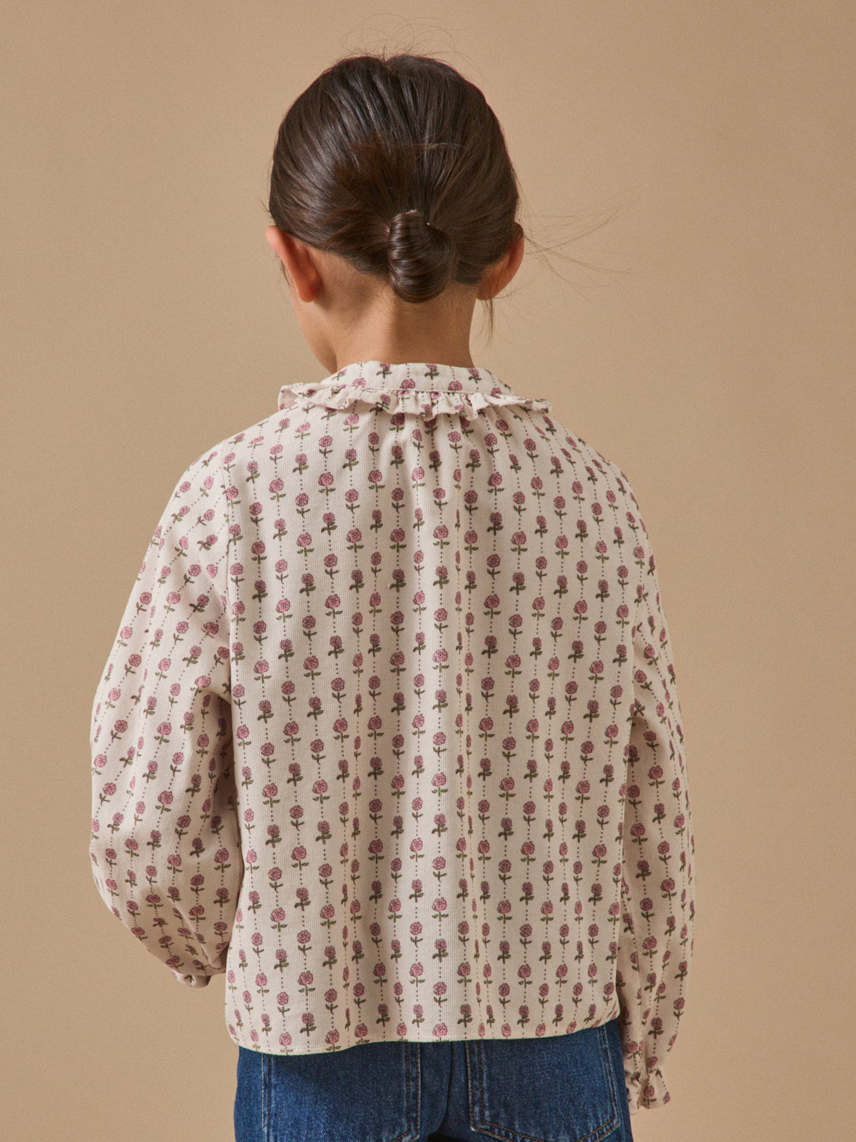 Chemise imprimée en velours Fille - 2