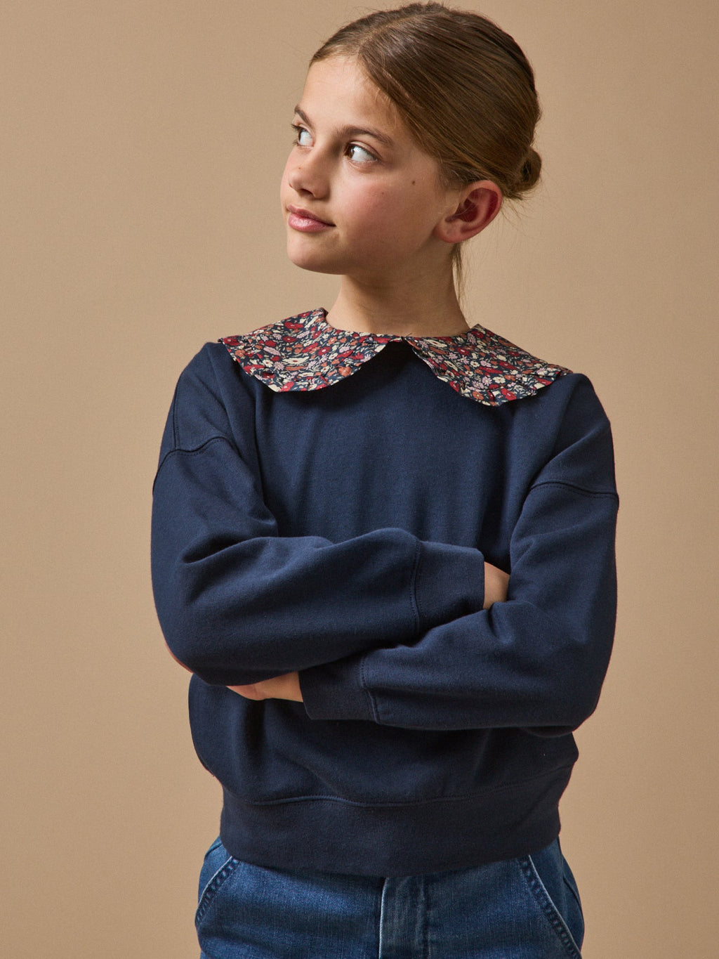 Sweat Fille col Liberty - 1