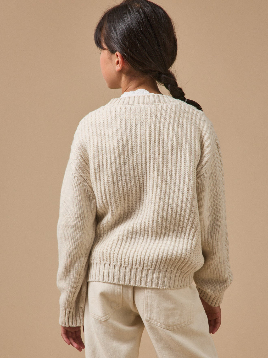 Pull torsadé avec laine Fille - 2