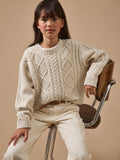 Pull torsadé avec laine Fille - 1