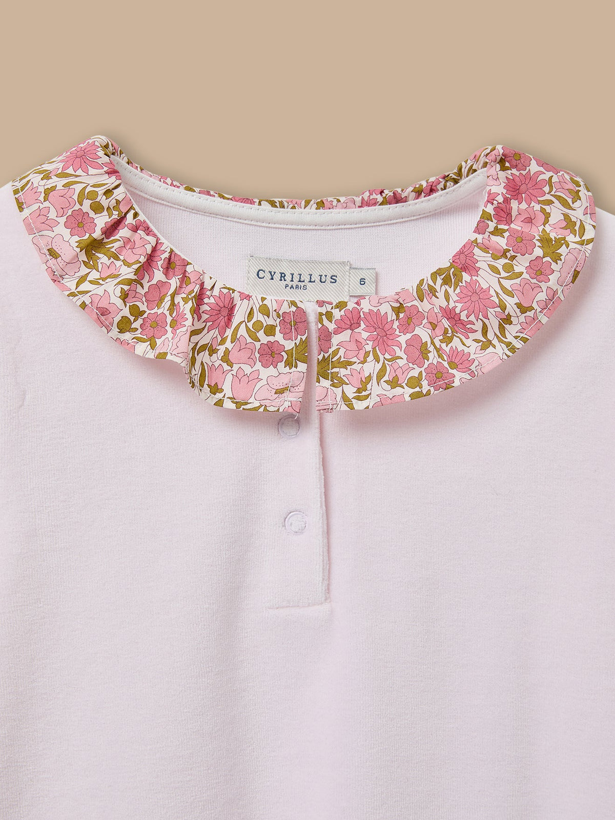 Pyjama col tissu Liberty Fille - 2