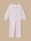 Pyjama velours imprimé pois Fille - 1