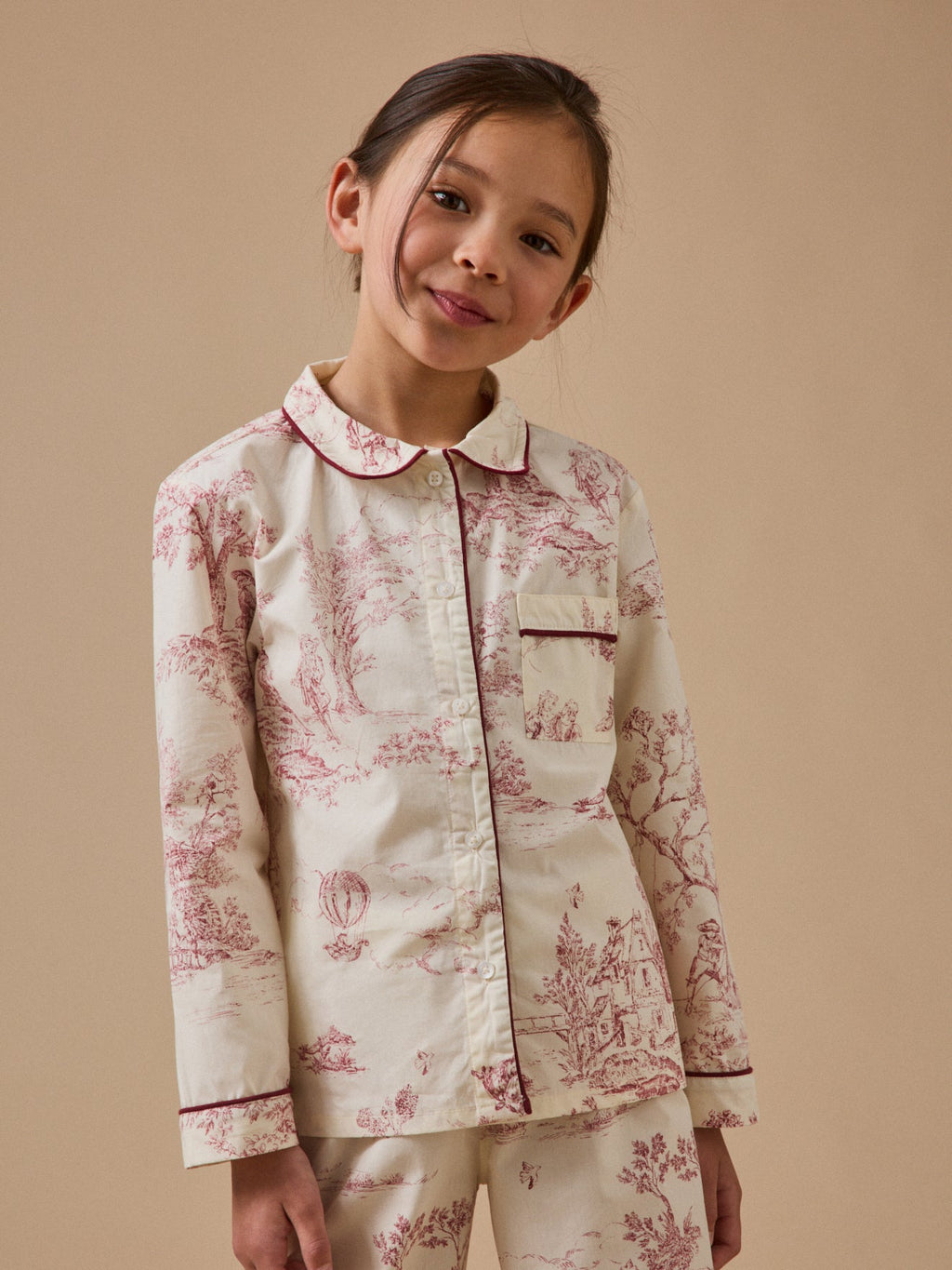 Pyjama fille esprit toile de Jouy - 1