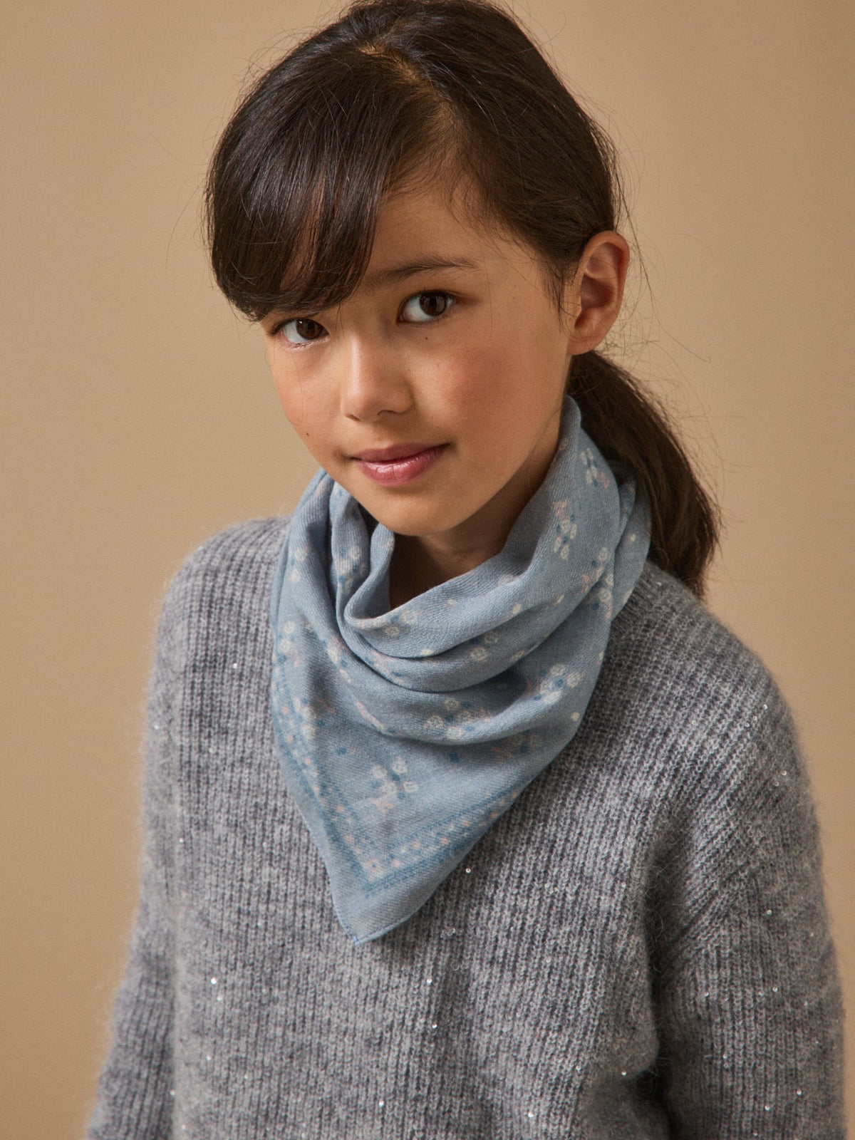 Foulard imprimé en laine Fille - 3