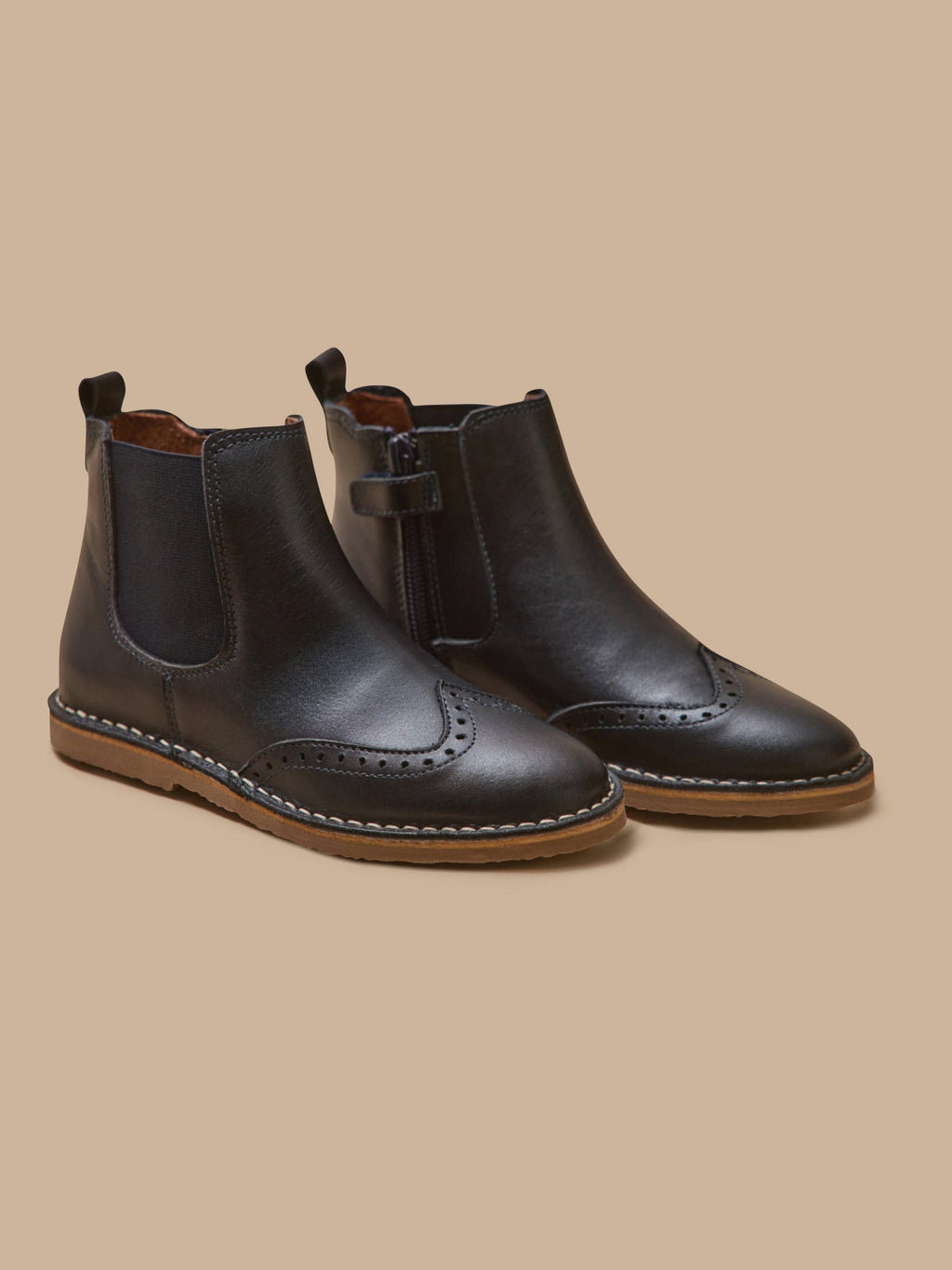 Boots bout fleuri Fille en cuir - 1