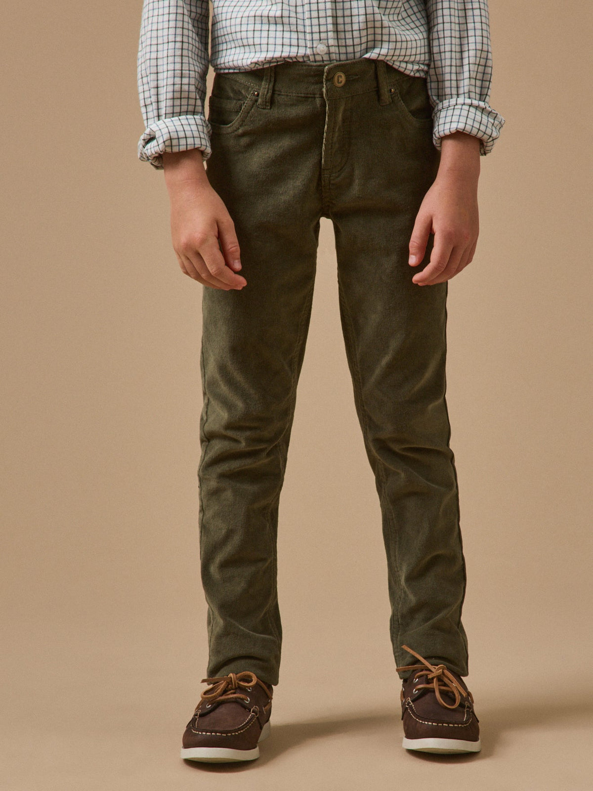Slim en velours Garçon - 1