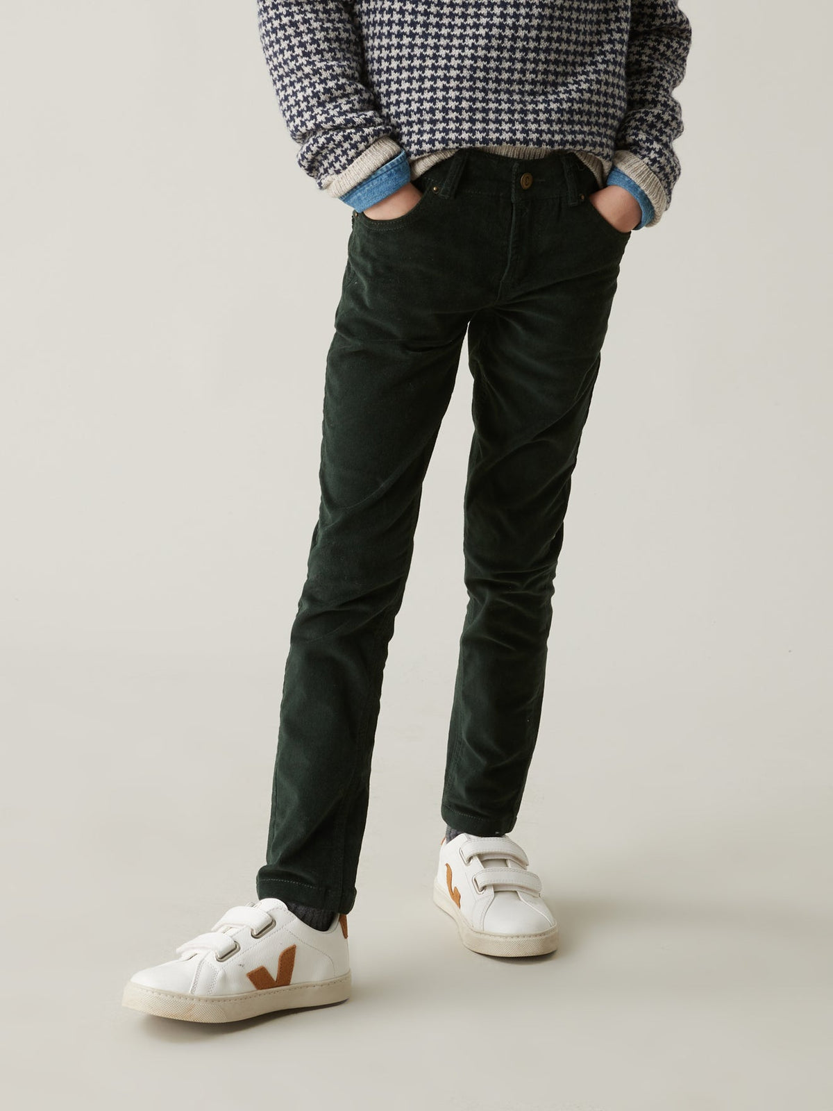 Slim en velours Garçon - 1
